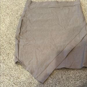 Revamped Taupe Mini Skirt